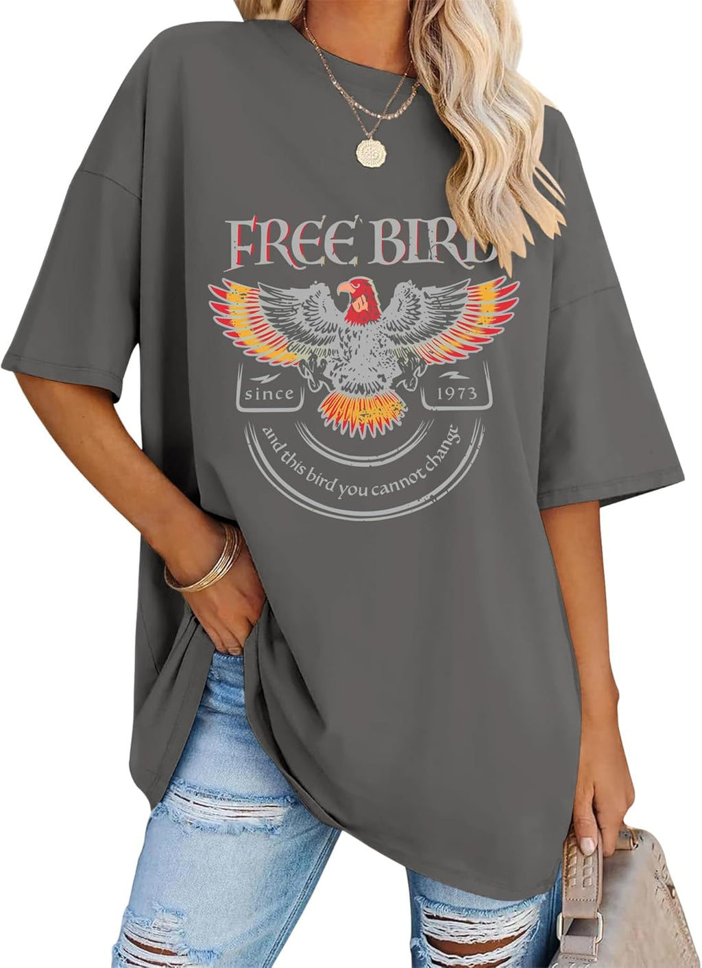 Oversized Graphic T Shirts for Women Short Sleeve Crewneck Summer Tops Loose Casual Basic Tees