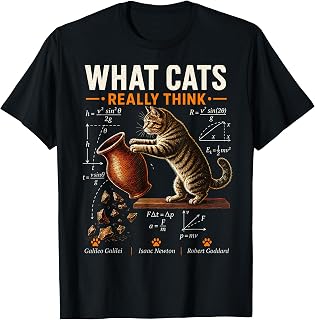 What Cats Really Think Funny Physics Cat Science T-Shirt