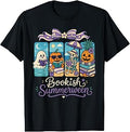 Summerween Boo Reading Book Spooky Vibes Summer Vacay T-Shirt