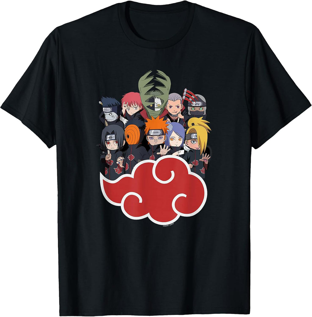 Shippuden Akasuki Group Cloud Chibi SD Anime T-Shirt