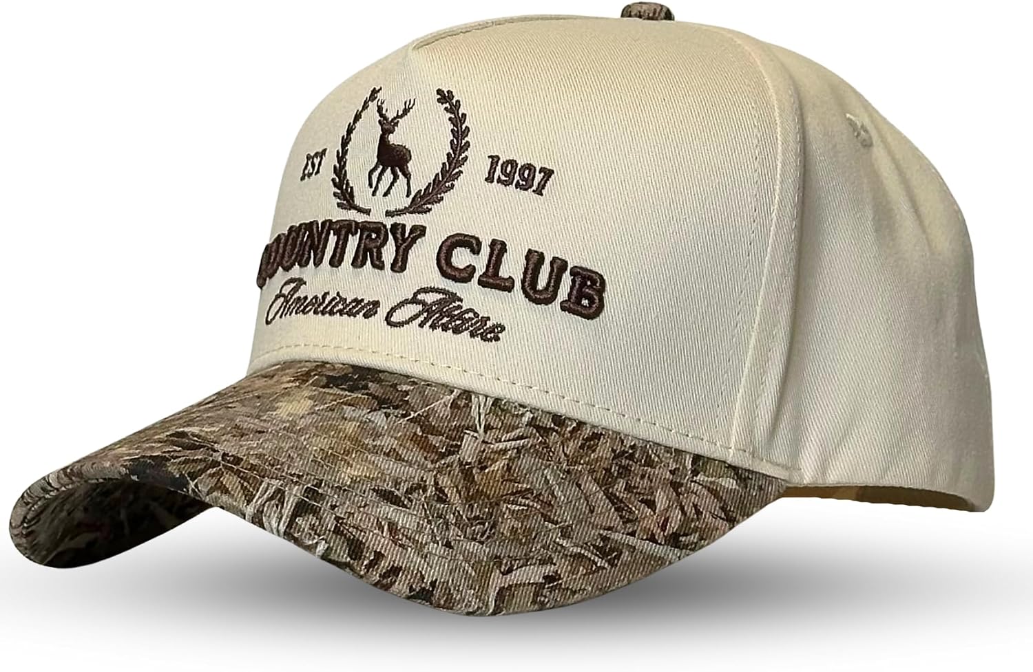 Vintage Western Trucker Hat | Men & Women | Country Cute Caps for Cowgirls Cowboys | Camo Denim Embroidered Cotton | Snapback