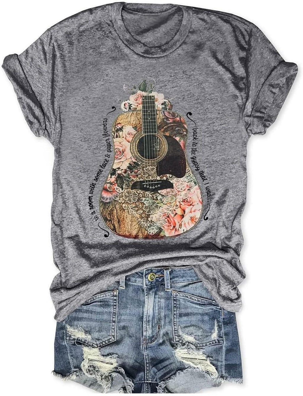 Women Nashville Shirts Vintage Country Music T Shirt Short Sleeve Rock Band Tops