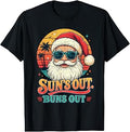 Christmas in July Suns Out Buns Out Vintage Beach Santa T-Shirt