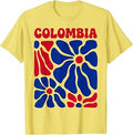 Colombia Floral Boho Flowers Cute Groovy Colombian Girl T-Shirt
