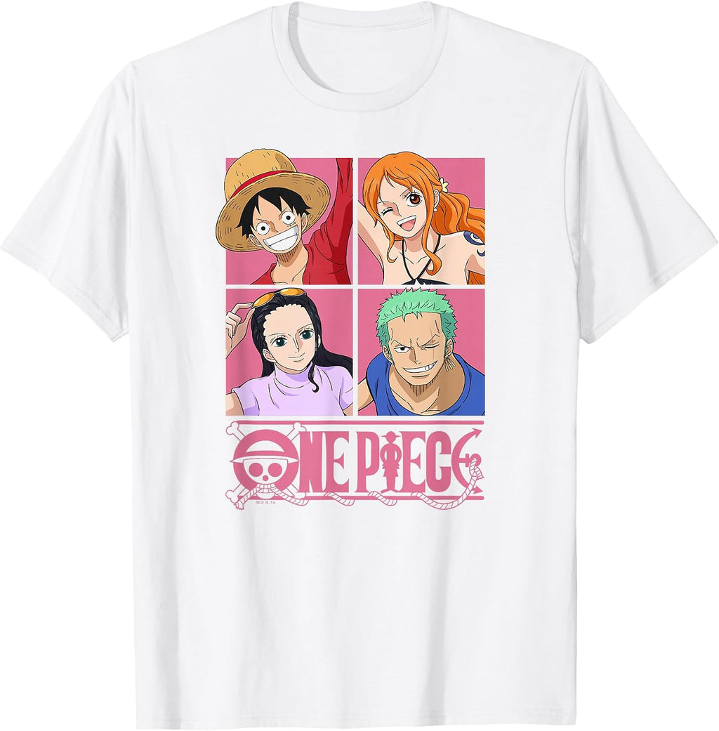 Anime Straw Hat Crew Pop Art Squares T-Shirt