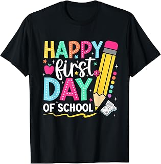 Preppy Happy First Day of School Back to School Student Kids T-Shirt