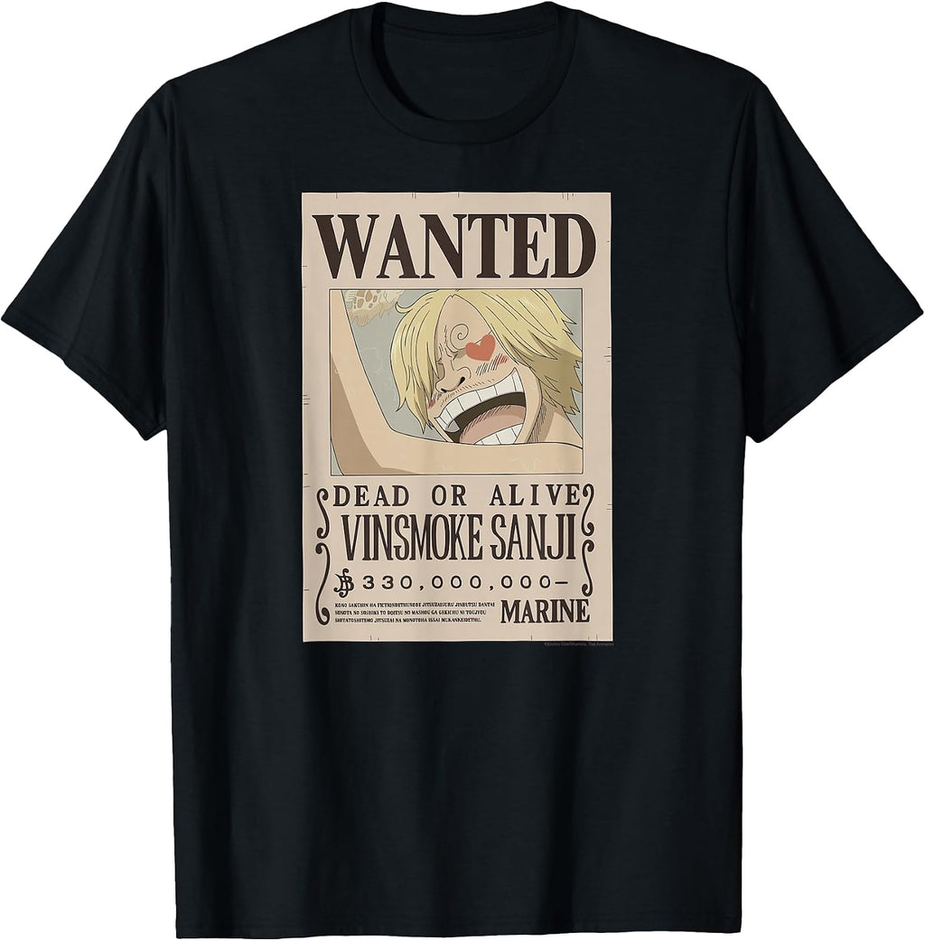 Anime Vinsmoke Sanji Wanted Poster T-Shirt