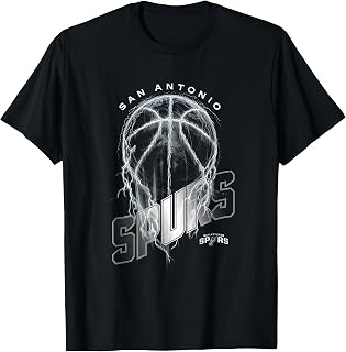 NBA San Antonio Spurs Lightning Bolt Basketball Logo T-Shirt