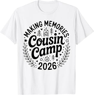 Funny Cousin Camp 2026 Bestie Best Friend Matching BFF T-Shirt