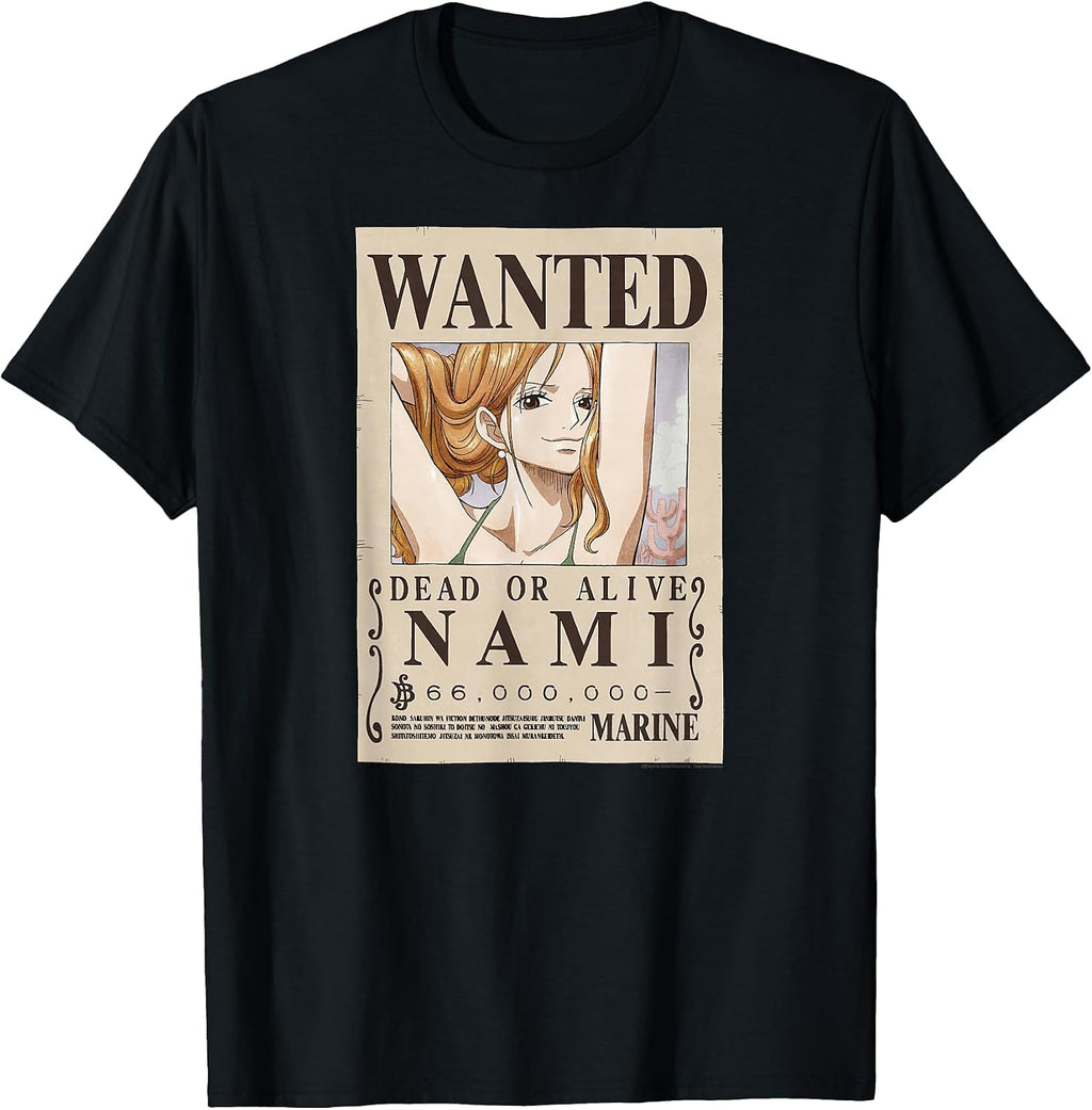 Anime Cat Burglar Nami Wanted Poster T-Shirt