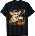 Corgi Drinking Beer Funny Corgi Dog Meme T-Shirt