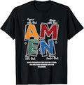 Retro Amen He is Risen Christian Happy Easter Day Jesus T-Shirt