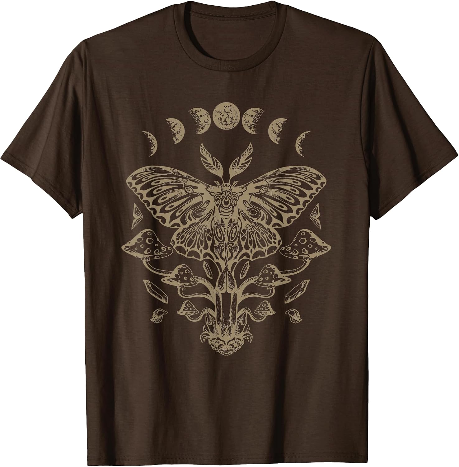 Butterfly Grunge Fairycore Aesthetic Luna Moth Mushrooms Y2K T-Shirt Small