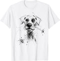 Dog Sketch Line Art Lover Abstract Scribble Art Puppy T-Shirt