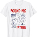 Fathers Day Pregnancy Announcement Baby Founding Fathers T-Shirt