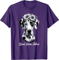Flowers Giant Adorable Large Gentle Dog Lover Great Dane Mom T-Shirt
