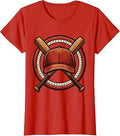 Retro Baseball Cap Crossed Bats Graphic Tee T-Shirt