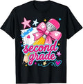 Second Grade Coquette Bow Pencil First Day of School Girls T-Shirt