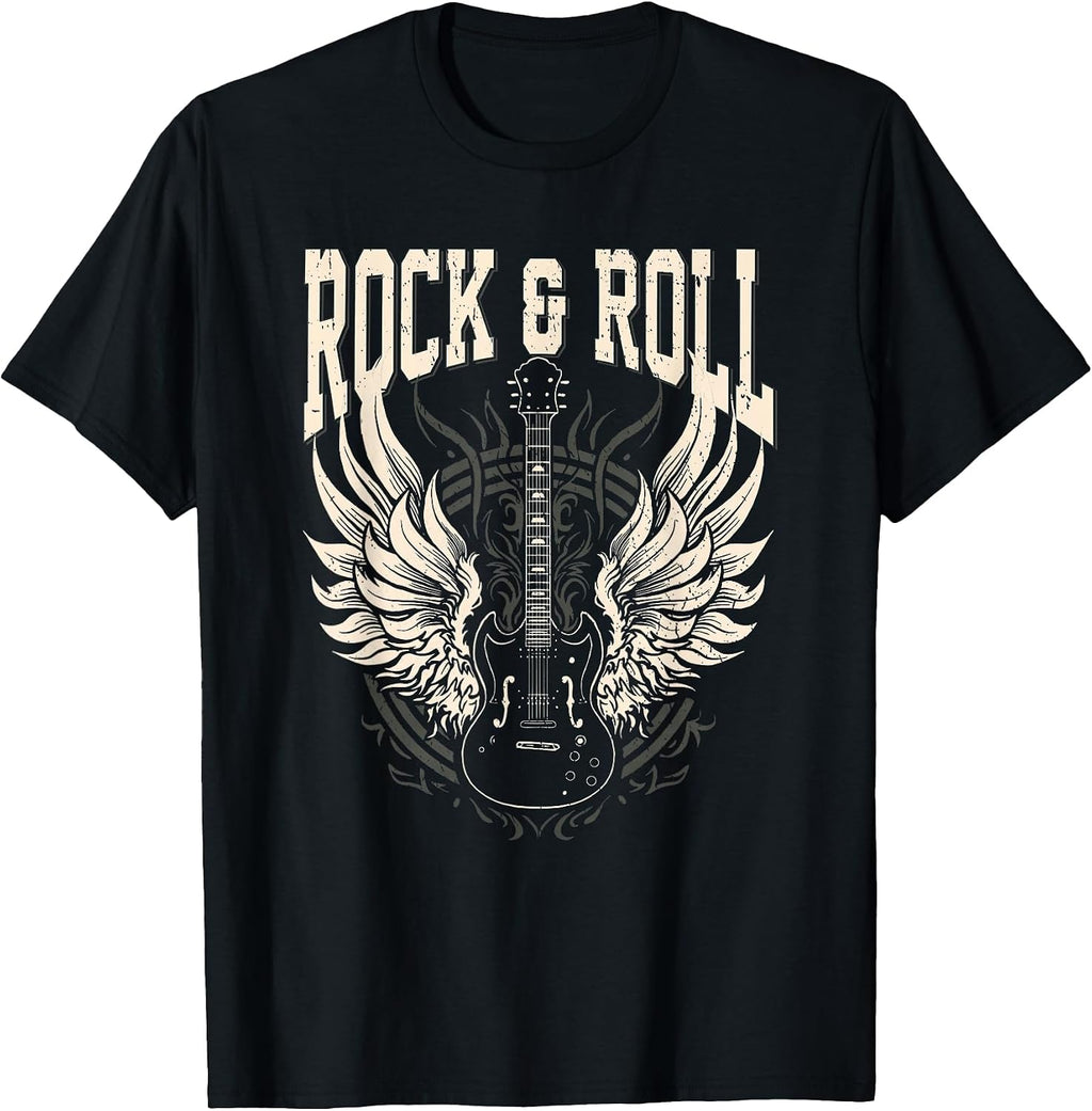 Rock and Roll Lover Gifts Cool Electric Guitar Concert Band T-Shirt