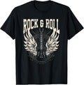 Rock and Roll Lover Gifts Cool Electric Guitar Concert Band T-Shirt