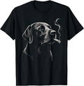 Black Labrador Retriever Smoking Cigar Funny Dog Lover T-Shirt