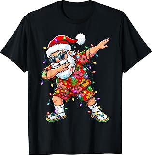 Dabbing Santa Summer Christmas in July Hawaiian Dab Men Kids T-Shirt