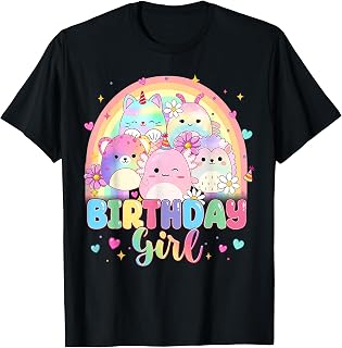 Birthday Girl Cute Squish Birthday Party Matching T-Shirt