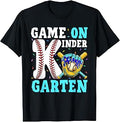 Back to School Kindergarten Baseball Drip Ice Cream Boys T-Shirt