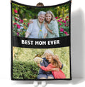 D-Story Custom Blanket with 2 Pictures Texts: Made in USA, Customized Blanket Personalized Photo Throw Blanket Customize Fathers Day Dad Mom Gifts for Friends Boyfriend Pet Birthday Valentines Day