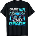 Game On Second Grade Funny Video Game Back to School Boy Kid T-Shirt