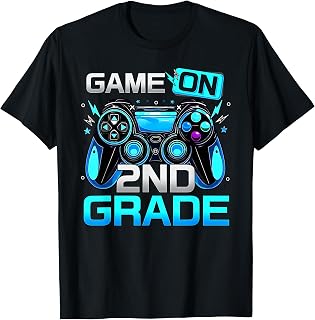 Game On Second Grade Funny Video Game Back to School Boy Kid T-Shirt
