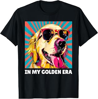 in My Golden Retriever 70s Era Funny Retriever Graphic T-Shirt