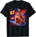 Tung Tung Sahur Ride Pig Fade Haircut 67 Brainrot Meme T-Shirt