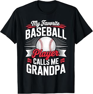 Funny Baseball Grandpa Design for Men Senior Baseball Player T-Shirt