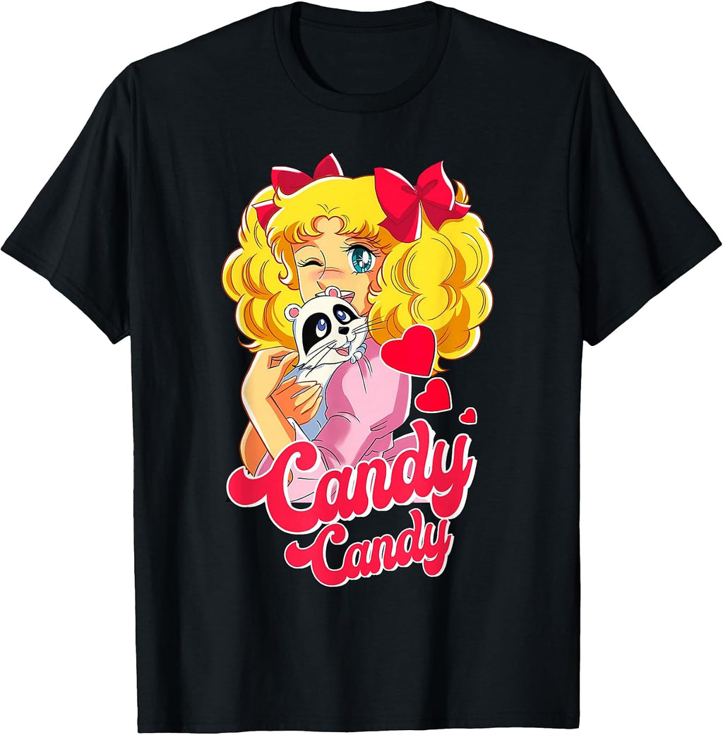 Candy Raccoon Cartoon Japanese 80s Retro Vintage Anime Manga T-Shirt