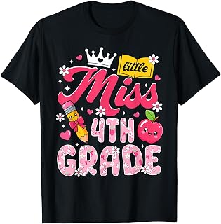 Cute Back to School First Day of Fourth 4th Grade Girls Kids T-Shirt