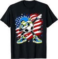 Soccer Game Day Shirt Funny Soccer Dabbing Kids Boys Men T-Shirt