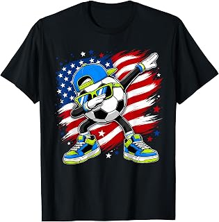 Soccer Game Day Shirt Funny Soccer Dabbing Kids Boys Men T-Shirt