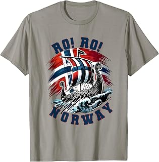 Ro Ro Norway Viking Ship Soccer Norwegian Fan T-Shirt