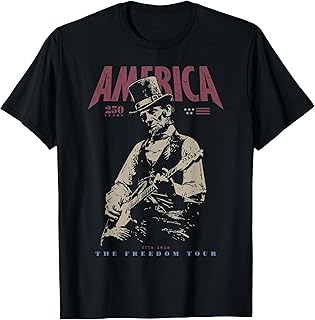 Abraham Lincoln Playing Guitar 4th July 250th Anniversary T-Shirt