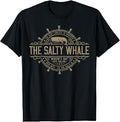Funny The Salty Whale Vintage Nautical Harbor Widow's Bay T-Shirt