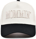 Women’s Mommin Trucker Hat – Vintage Two-Tone Ponytail Baseball Cap, Embroidered Adjustable Hat, Great Gift for Mom & Women