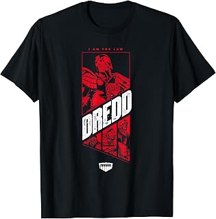 I Am The Law Judge Dredd 2000 AD Comic Montage T-Shirt