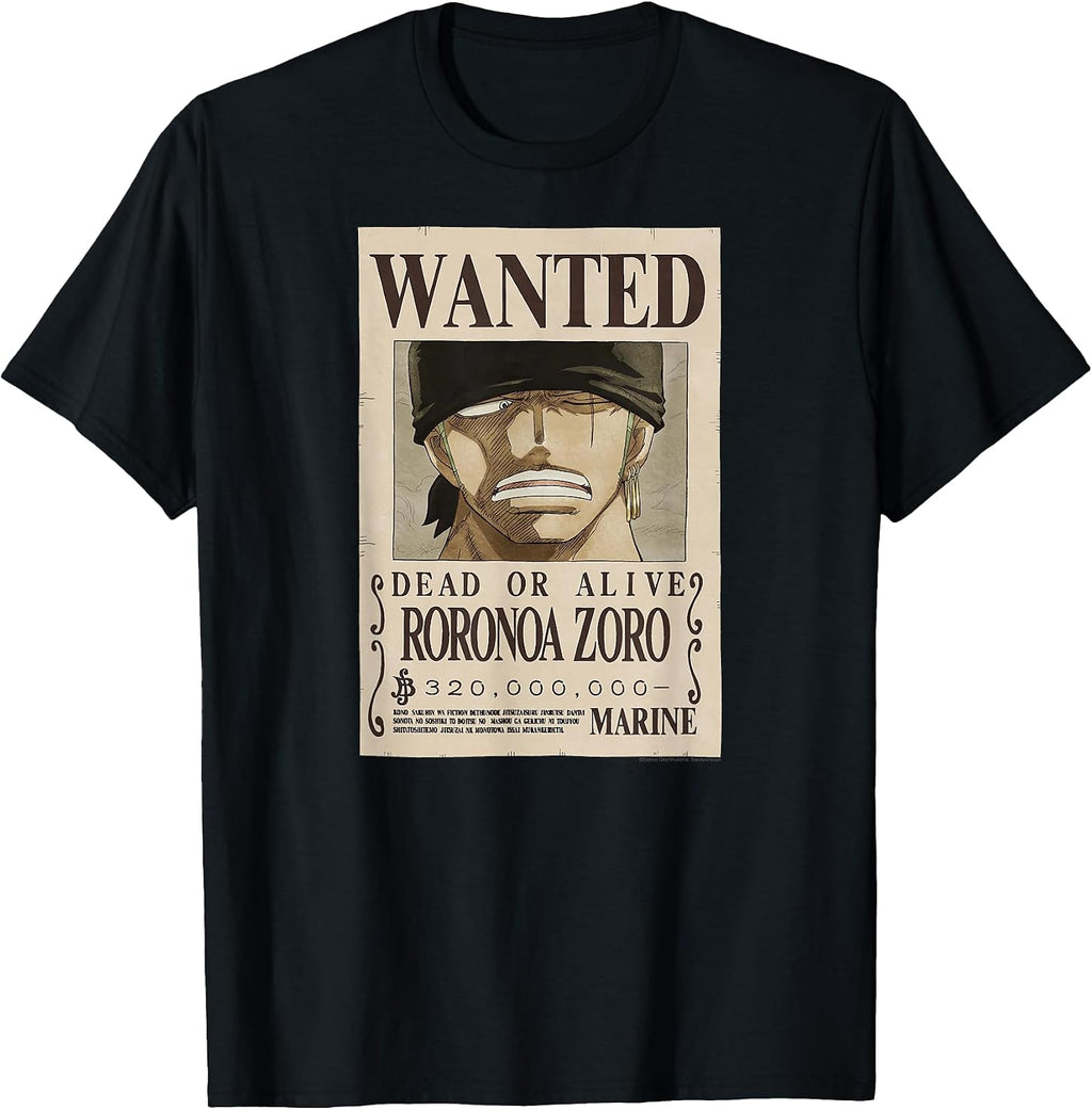 Anime Roronoa Zoro Wanted Poster T-Shirt