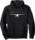 Single Engine Prop Airplane Shirt Born to Fly - Hoodie Pullover Hoodie