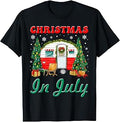 Christmas in July Funny Camping Funny Xmas Men Women Kids T-Shirt