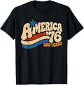 America '76 250 Years Retro Groovy Patriotic USA 1776 2026 T-Shirt