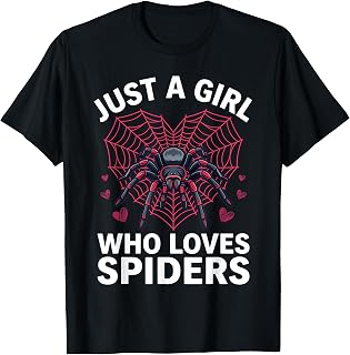 Spider Art for Women Girls Insect Spiderweb Tarantula Spider T-Shirt