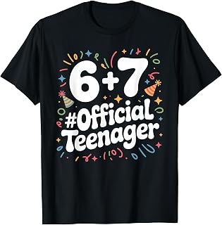 Funny Official Teenager Art for Men Women 13th Birthday T-Shirt