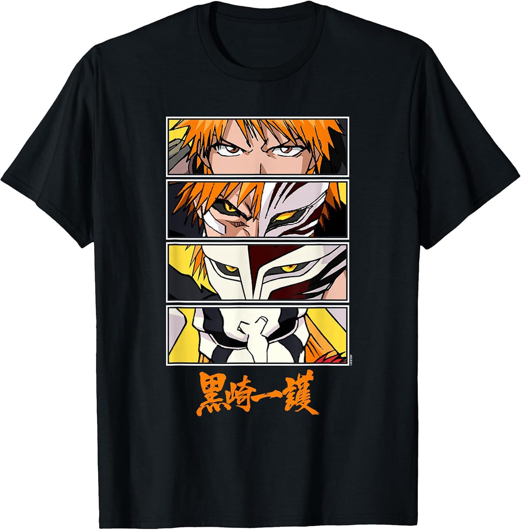 Ichigo Mask Evolution Anime Eyes with Kanji T-Shirt
